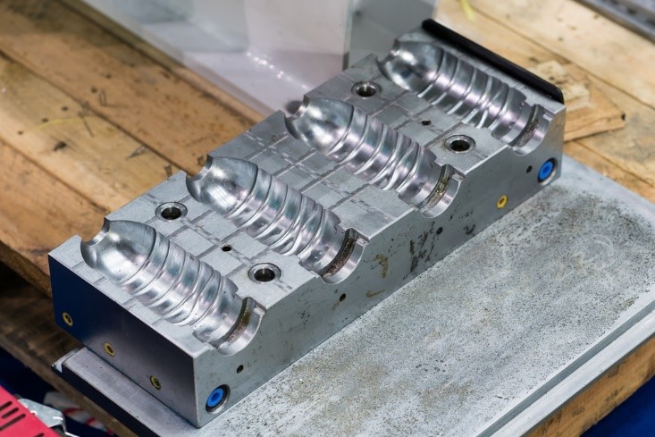 Mold for making plastic bottles ready for cleaning with Stoner products